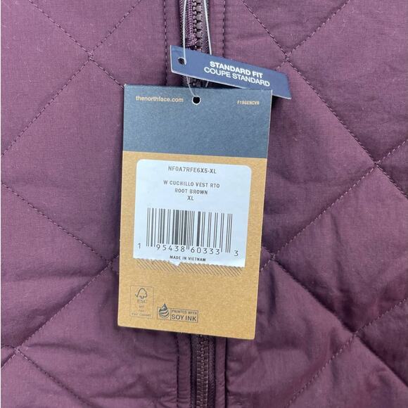 NWT The North Face Cuchillo Reversible Root Brown Vest Women’s Size XL - Picture 7 of 11